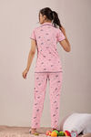 Sweet Moon Knit Cotton Pyjama Set - Pastel Pink  — thumbnail 2